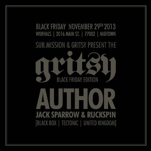 Gritsy Black Friday Edtion w/ Author!