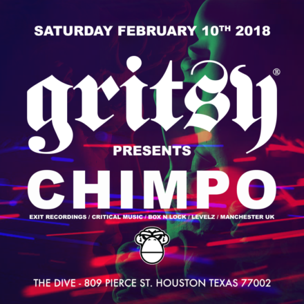 Saturday February 10th, 2018! Gritsy presents CHIMPO!